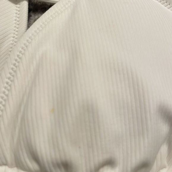 New Free Prople White Triangle Bikini Top Small - Picture 6 of 6